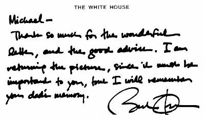 President Barack Obama's letter to Michael Powers.