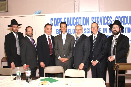Rabbi Seeve, Mr. Goldenberg, Dr. Anisman, Congressman Weiner, Rabbis Weinberger, Gertzulin and Bauman.