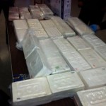 An undated handout picture released by the New York Special Narcotics Prosecutor's Office show 62 kilograms of cocaine