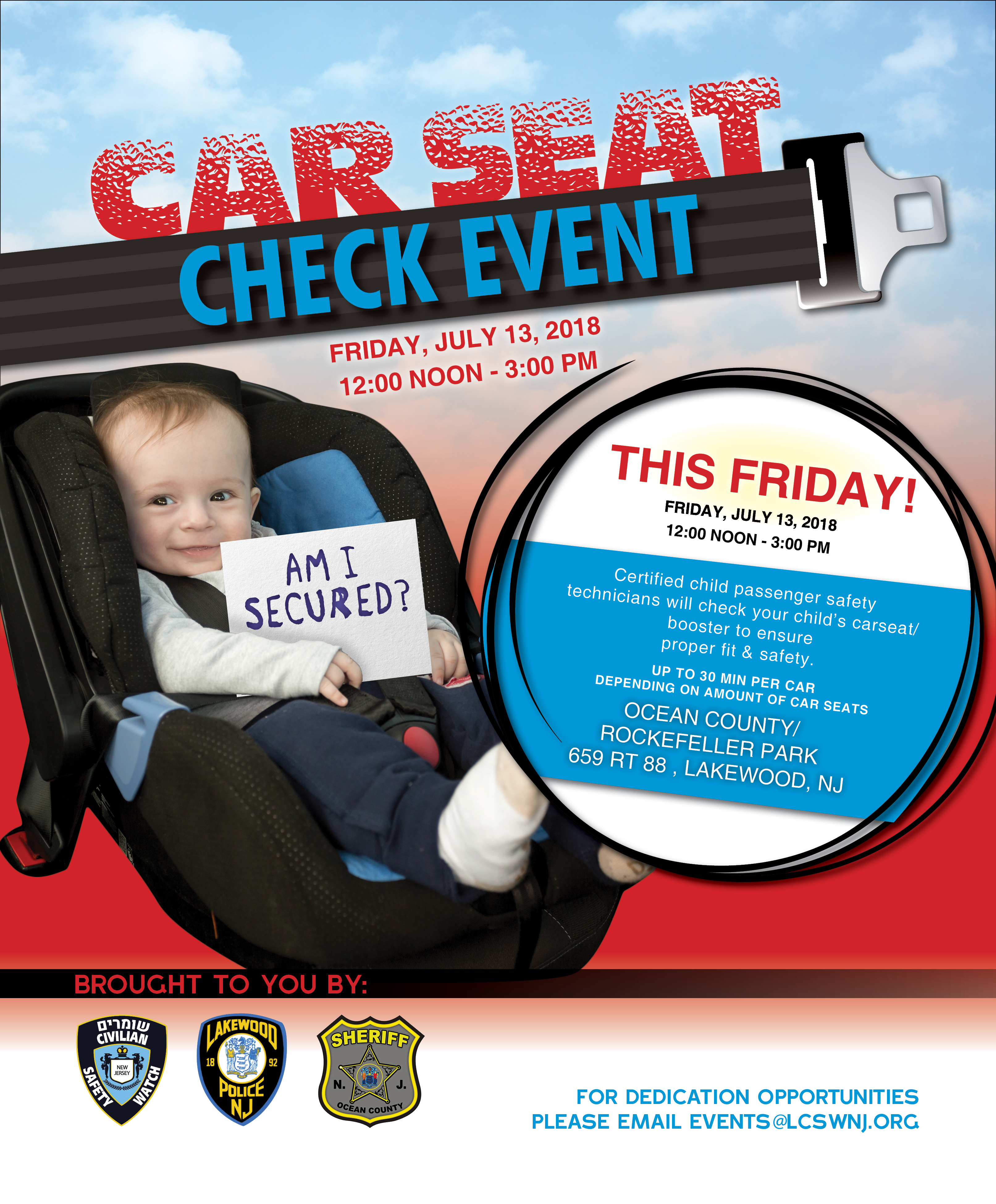 Today Car Seat Check Event In Lakewood, Car Seat Certification Nj