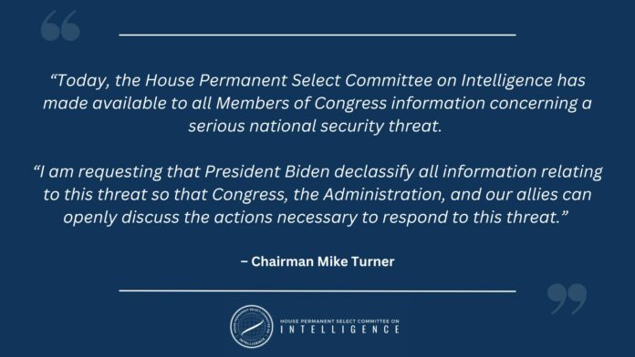 House Intel Chair Mike Turner Warns of 'Serious National Security Threat'  to U.S. in Cryptic Statement | Matzav.com