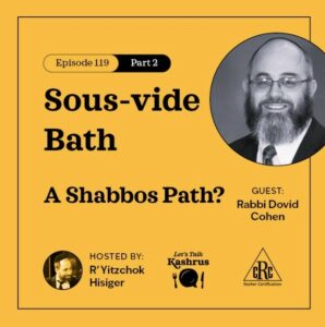 WATCH: Let’s Talk Kashrus: Sous-vide Bath – A Shabbos Path? Image
