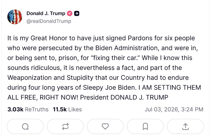 Trump Announces Pardons for Pollution Violators Prosecuted for “Fixing Their...