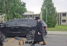 Panic at Tosh Yahrtzeit as Car Plows Into Parked Vehicles, Ending in Miraculous Escape