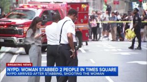 Times Square Bloodshed: Knife-Wielding Woman Fatally Stabs Woman, Wounds Man Before Being Shot Dead by NYPD